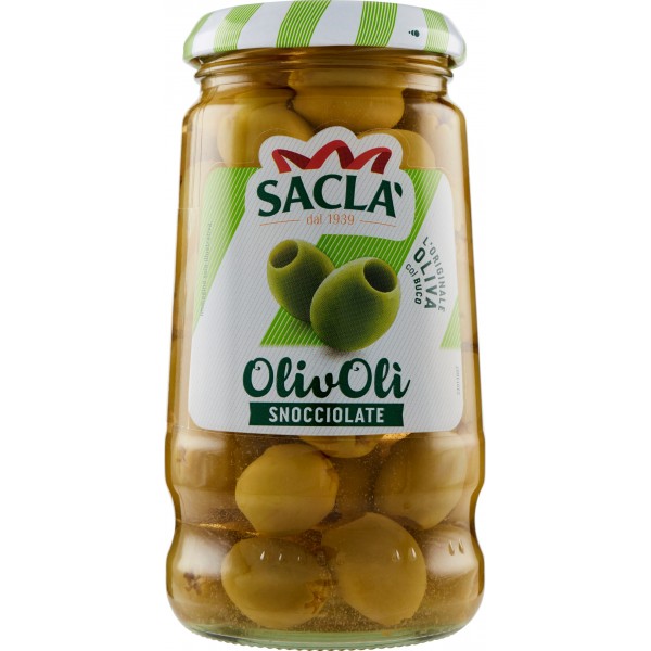 SACLA' OLIVOLì OLIVE VERDI SNOCCIOLAT VASO GR.290