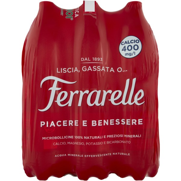 FERRARELLE ACQUA MINERALE EFFERVESCENTE NATURALE LT. 1.5 X6