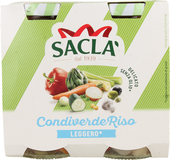 SACLÀ CONDIVERDE LIGHT RICE GR.290X2