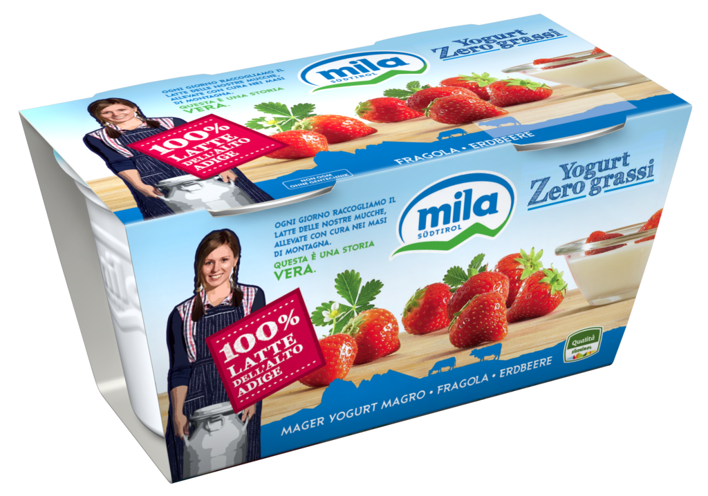 MILA YAOURT ZÉRO GRAISSE FRAISE GR.125 X2