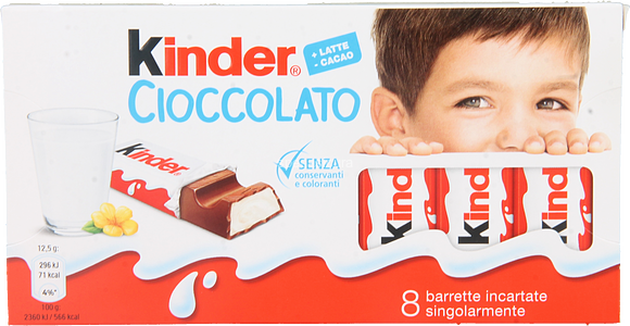 KINDER BARRETTE ASTUCCIO X8 GR.100