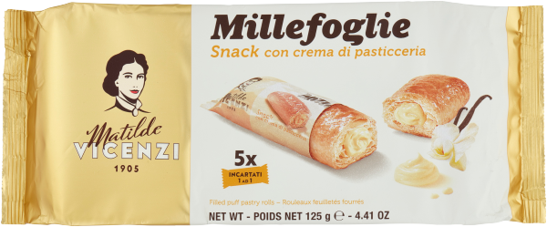 VICENZI MINISNACK CON CREMA DI PASTICCERIA GR.125