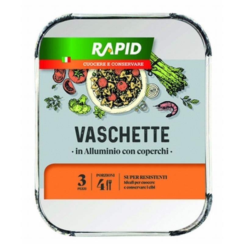 RAPID ALUMINUM CONTAINERS C/P 4 PORTIONS