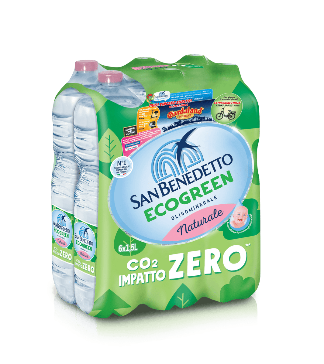 SAN BENEDETTO NATURAL WATER ECOGREEN LT.2 X6