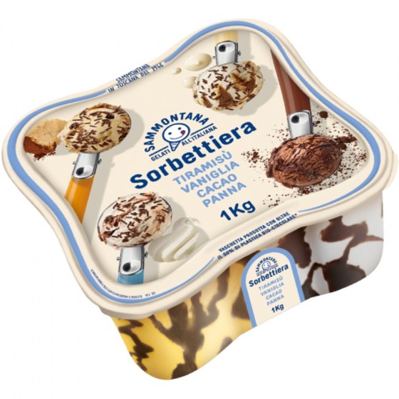 SAMMONTANA SORBETTERIA TIRAMISU' HAZELNUT VANILLA COFFEE KG.1