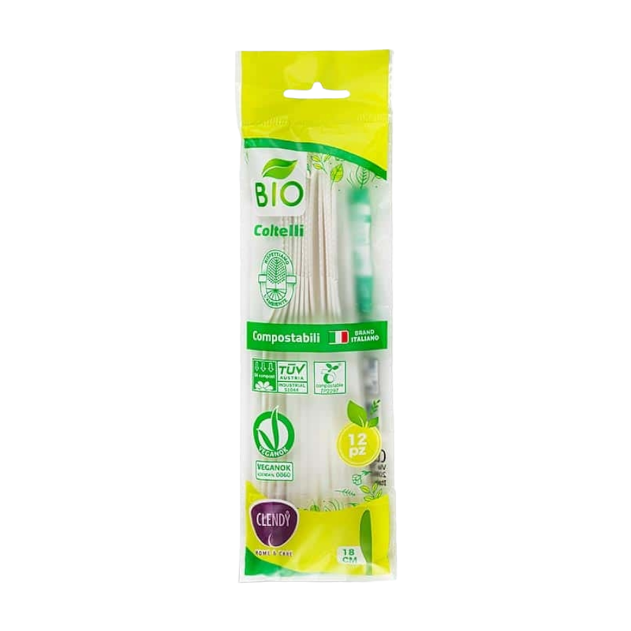 CLENDY COLTELLI COMPOSTABILI BIO X12 PZ
