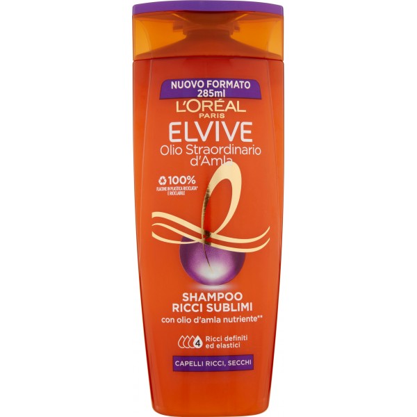 L'OREAL ELVIVE SUBLIME CURLS SHAMPOO WITH NOURISHING ALMA OIL ML.285
