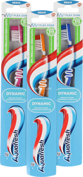 ACQUAFRESH DYNAMIC MEDIUM MULTICOLOR TOOTHBRUSH