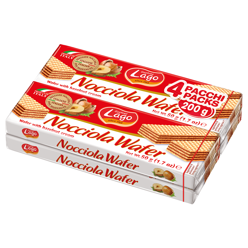 LAGO WAFER MULTIPACK NOCCIOLA GR.50X4
