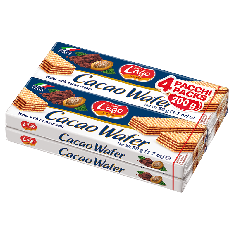 LAGO GAUFRE MULTIPACK CACAO GR.50X4