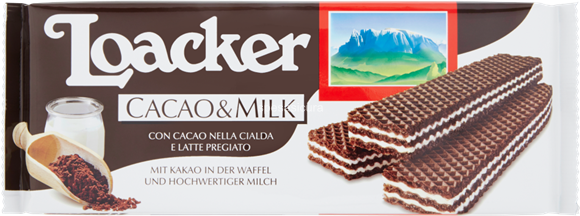 LOACKER WAFER COCOA&amp;MILK GR.175