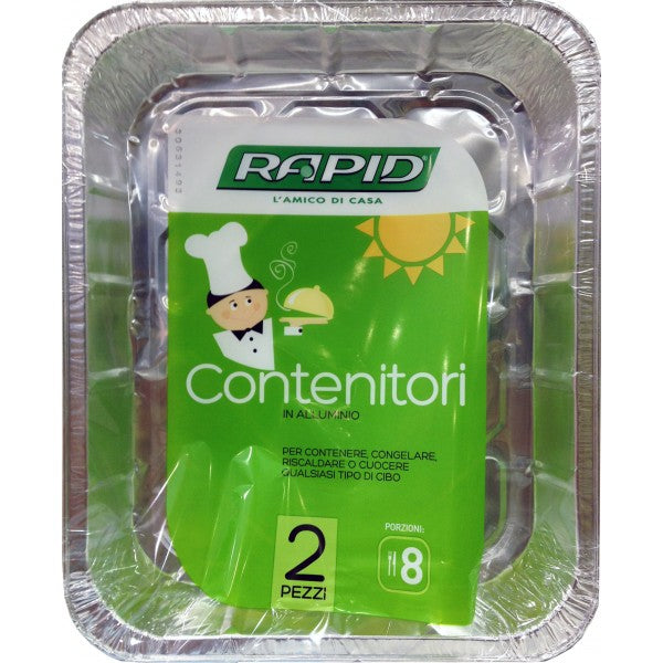 RAPID CONTENITORI IN ALLUMINIO 8 PORZIONI PZ.2