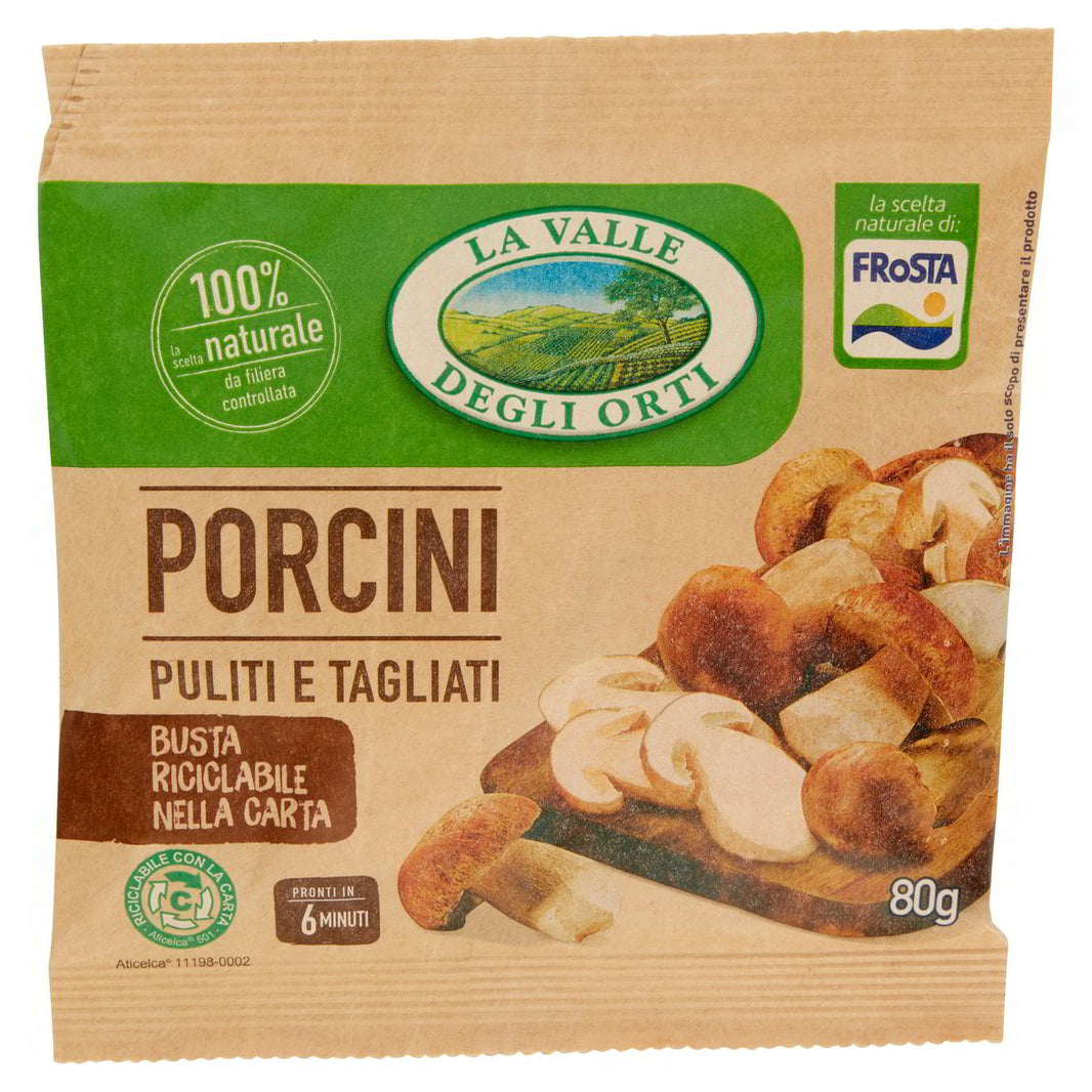 FROSTA FUNGHI PORCINI PULITI E TAGLIATI GR.80