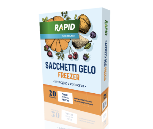 RAPID MEDIUM FREEZER FROST BAGS cm.23x23 lt. 2.5 pcs.35