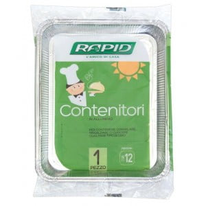 RAPID VASCHETTE ALLUMINIO S/COPERCHIO 12 PORZIONI