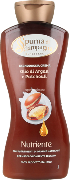 SPUMA DI SCIAMPAGNA BAGNODOCCIA CREMA OLIO DI ARGAN E PATCHOULI ML.650