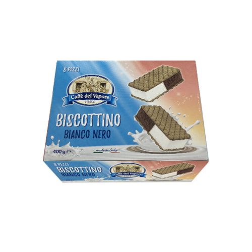 CAFFÈ DEL VAPORE BISCOTTO BIANCO NERO GR.400
