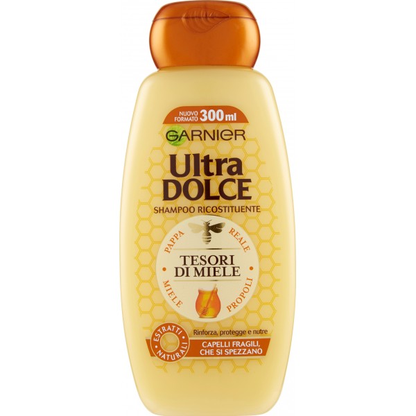 garnier ULTRA SWEET SHAMPOO restorative treasures of HONEY and beeswax - damaged hair ML.250