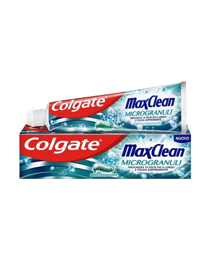 COLGATE DENTIFRICE MAX CLEAN MICROGRANULES EFFERVESCENT MENTHE 75 ML