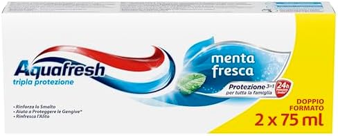 AQUAFRESH TRIPLE PROTECTION TOOTHPASTE 2X 75ML