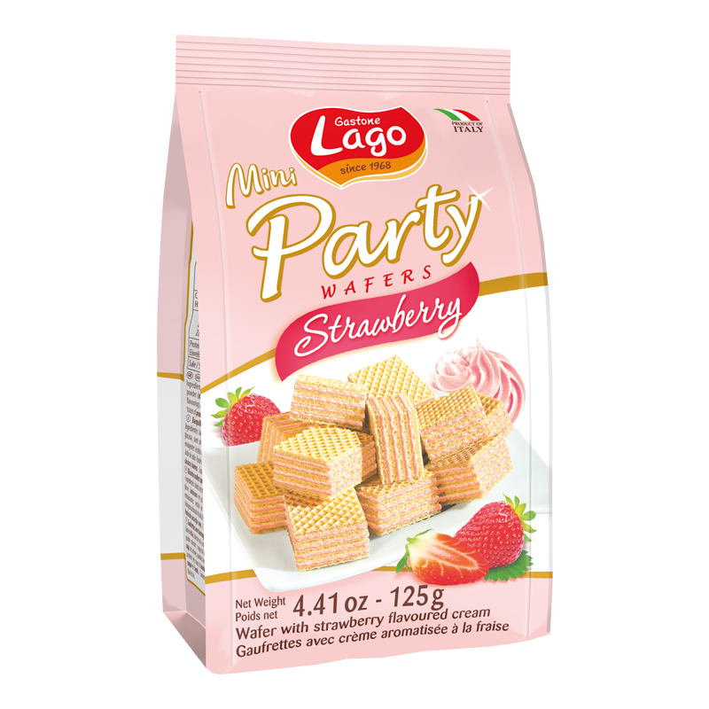 LAGO PARTY GAUFRETTES FRAISE GR.250
