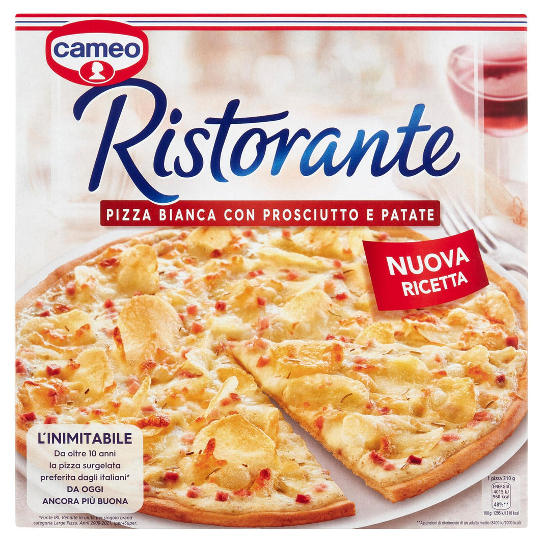 CAMEO RESTAURANT WHITE PIZZA HAM AND POTATOES GR.310