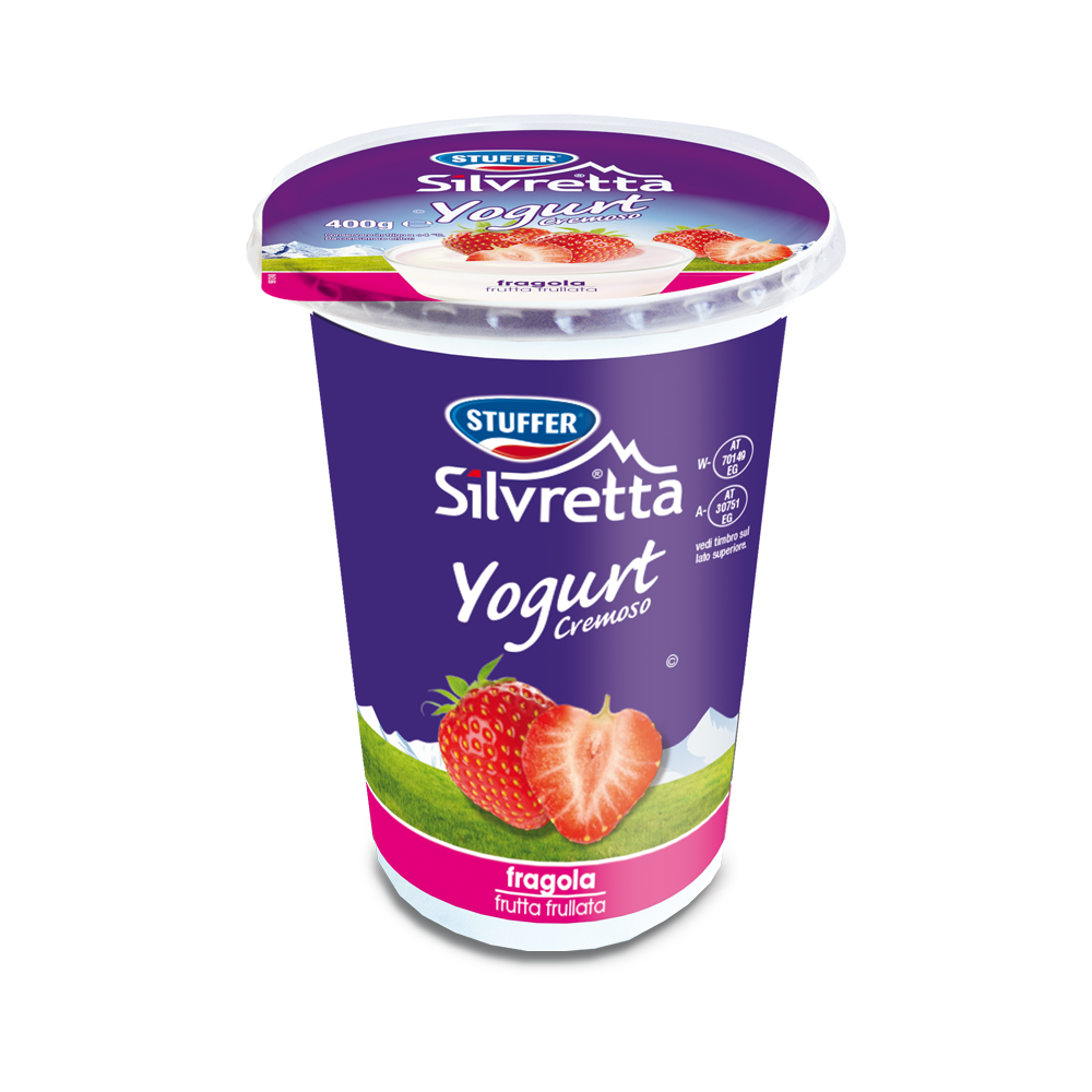 STUFFER SILVRETTA YOGURT CREMOSO FRAGOLA FRULLATA GR.400