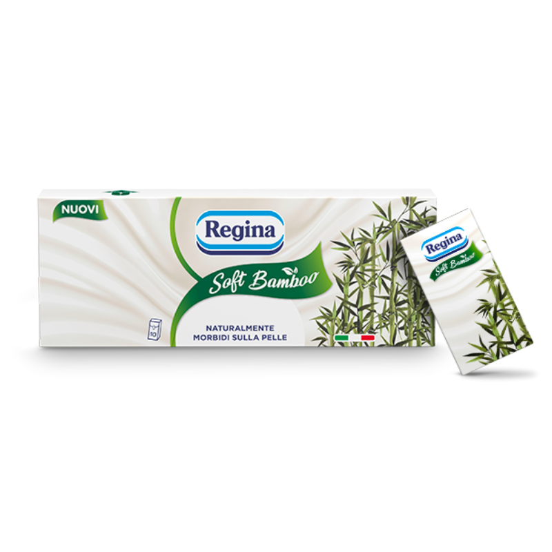 REGINA BAMBOO HANDKERCHIEFS X10