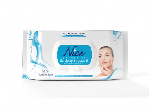 NICE COSMETICS SALVIETTE STRUCCANTI CON COPERCHIO PZ.40