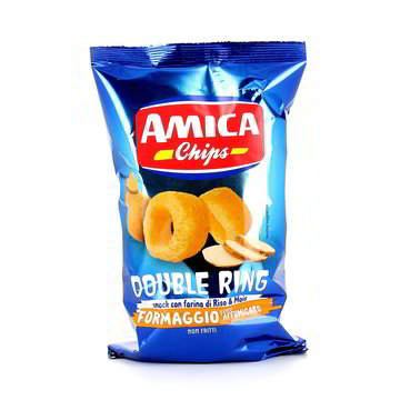 AMICA CHIPS DOUBLE RING CHEESE GR.125