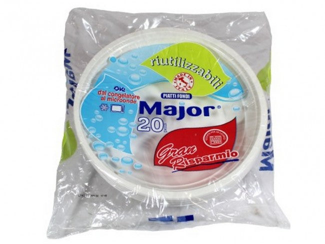 MAJOR PIATTI FONDI RIUTILIZZABILI 20PZ