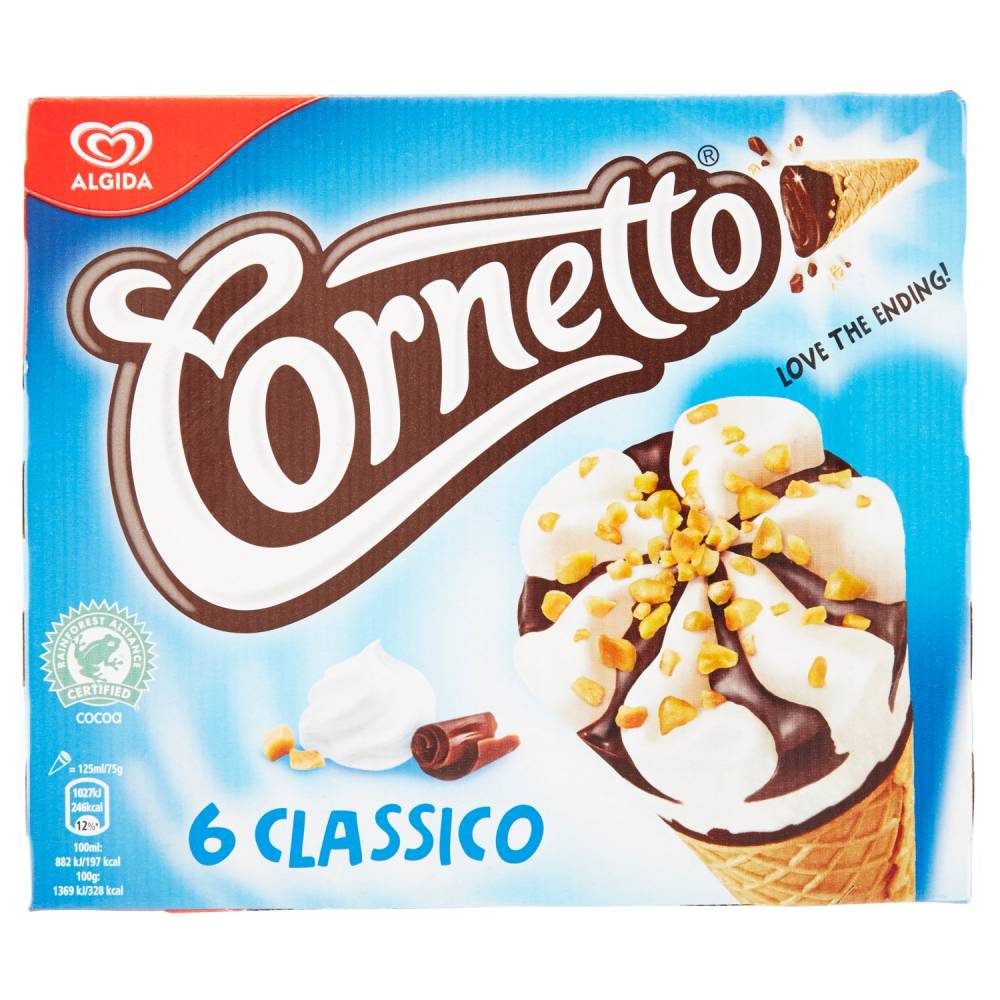 ALGIDA CORNETTO X6 CLASSICO GR.450