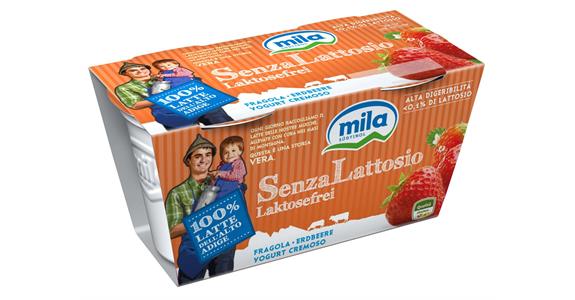 MILA TOGURT INTERO SENZA LATTOSIO FRAGOLA GR.125X2