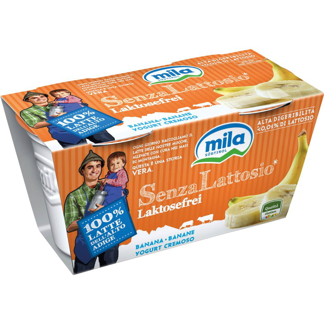 MILA YOGURT INTERO SENZA LATTOSIO BANANA GR.125 X2