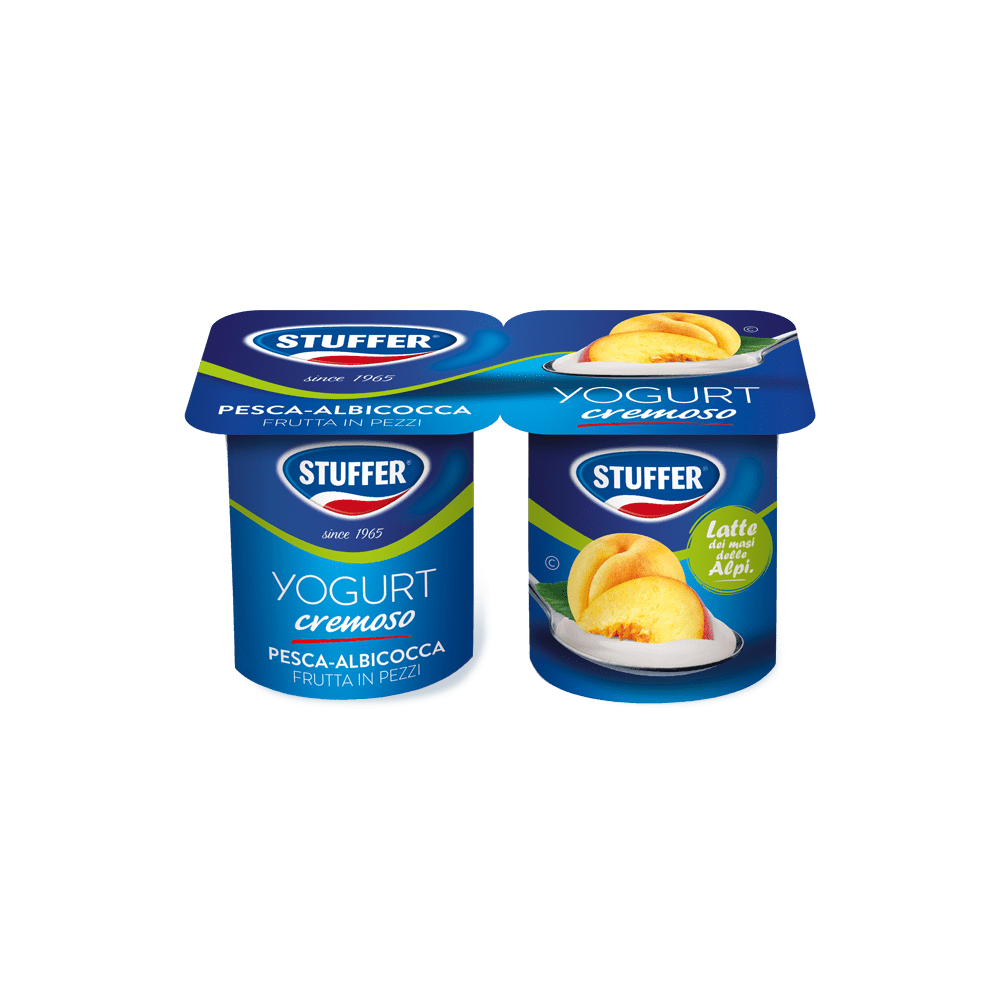 STUFFER CREAMY YOGURT PEACH APRICOT GR.125 X2