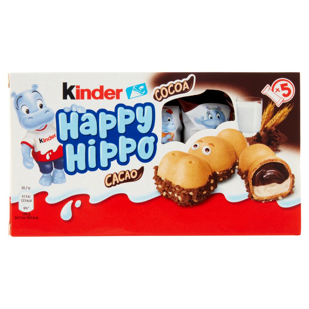 KINDER HAPPY HIPPO CACAO GR.20 X5