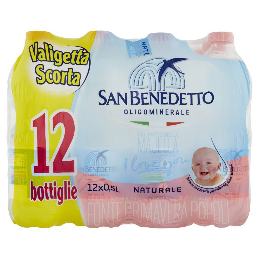 SAN BENEDETTO ACQUA NATURALE VALIGETTA SCORTA ml.500 x12