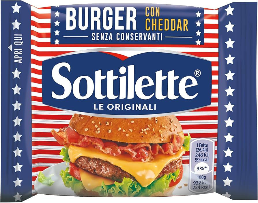 SOTTILETTE BURGER CHEDDAR GR.185