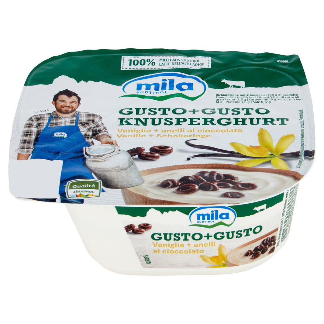 MILA GUSTO+GUSTO VANIGLIA E ANELLI AL CIOCCOLATO GR.150