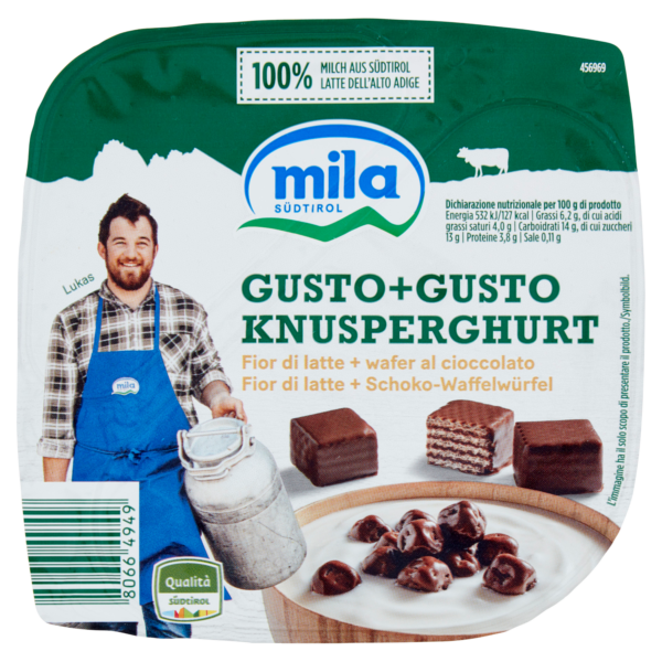 MILA GUSTO+GUSTO FIOR DI LATTE E WAFER AL CIOCCOLATO GR.150
