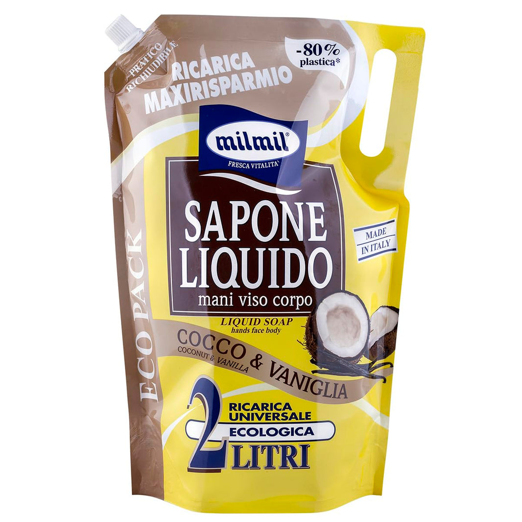 MILMIL SAPONE LIQUIDO COCCO E VANIGLIA LT.2