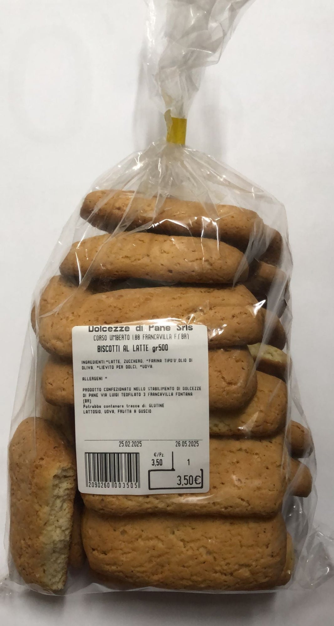 dolcezze di pane biscotti al latte gr.500